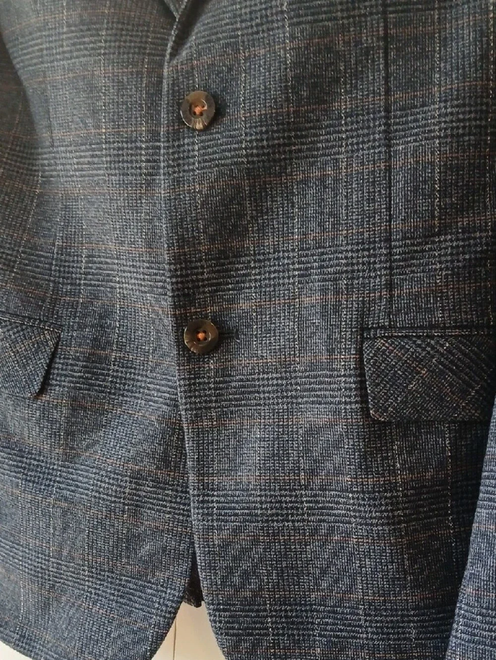 Appaman Navy & Gray Plaid Boys Size 16 Sport Coat Preppy